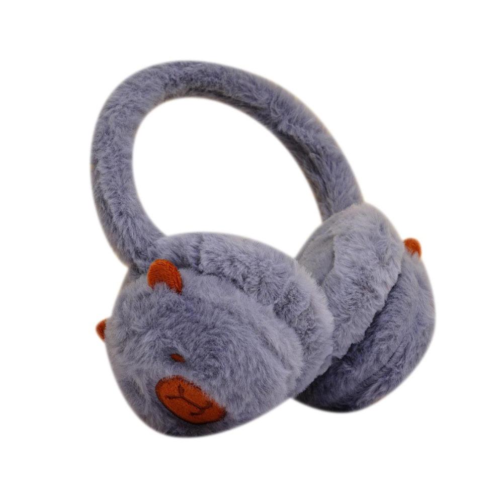 Cartoon Capibara Plush Ear Muffs Winter Warm Earmuffs Thicken Ear Cover Outdoor Cold Protection Earmuffs Soft Plush Earflap