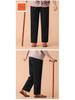 Mom's Fleece-Lined High Waist Warm Pants for Elderly – Loose Fit, Straight Leg Trousers for Spring & Autumn
