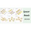 14K Gold Plated Brass With Zircon Spacer Beads Separator For Beads DIY Bracelet Necklace Making Accessories Jewelry Materials