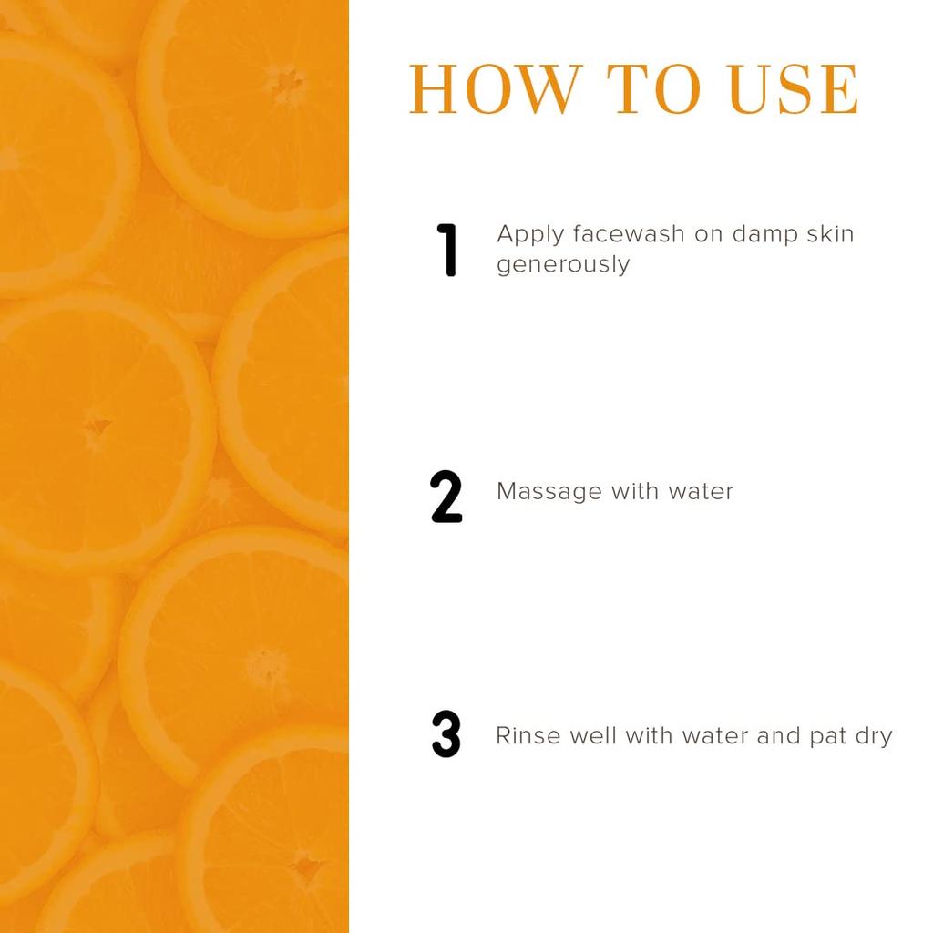 KHADI NATURAL Orange & Lemongrass Herbal Face Wash For Healthy Glowing Skin Paraben SLS Free 210 Ml
