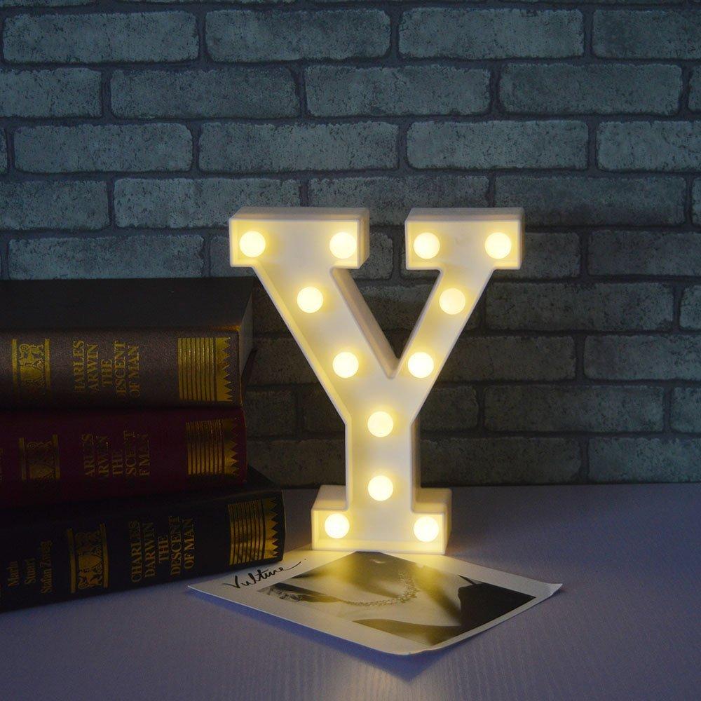 Wedding Decorative 26 Alphabet Name Letter LED Lights Luminous Number Lamp Romantic Theme Home Party Bedroom Decor Night Light