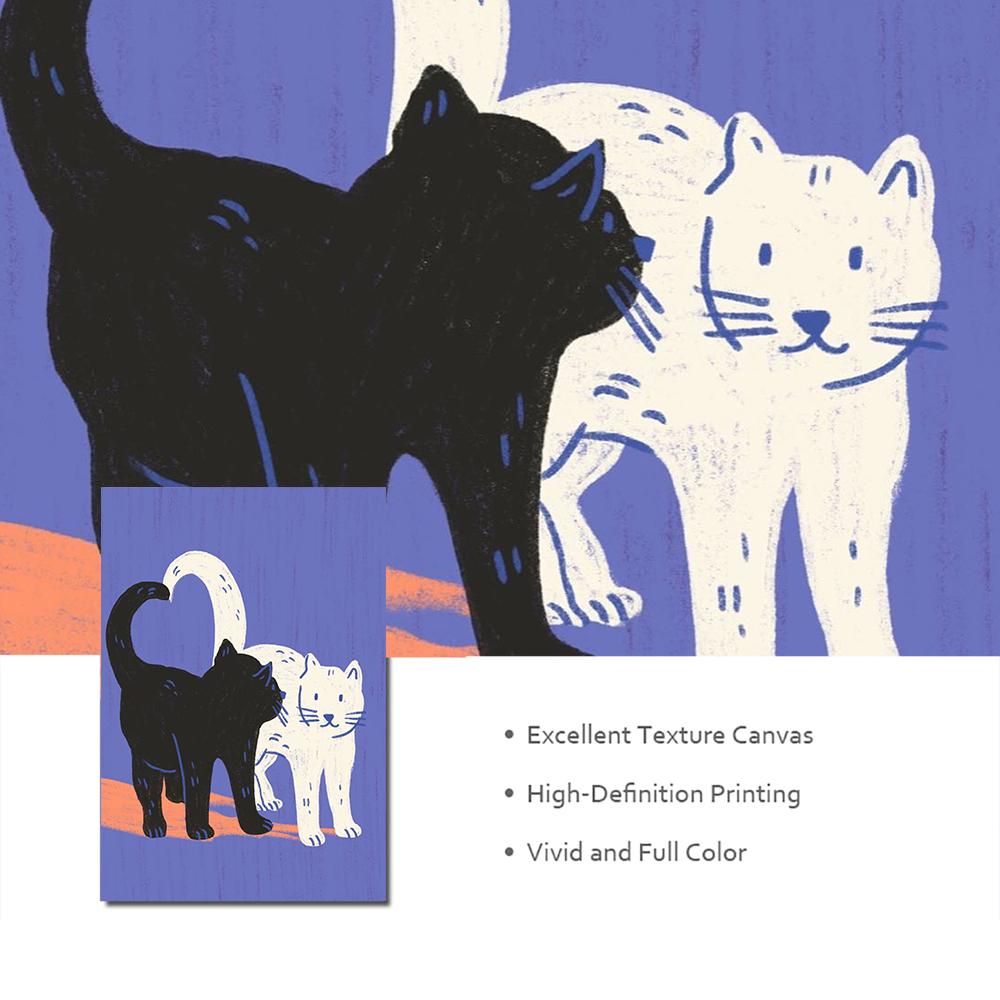 Modern Funny Cute Animals Duck Cats Rabbit Wall Art Canvas Painting Nordic Posters And Prints Nursery Pictures Living Room Decor