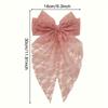 6Pcs Elegant Lace Bow Hair Clips, Suitable For Weddings, Parties, Everyday Use, Valentine's Day Gifts, Women'S Hair Accessories, Durable Hair Clips