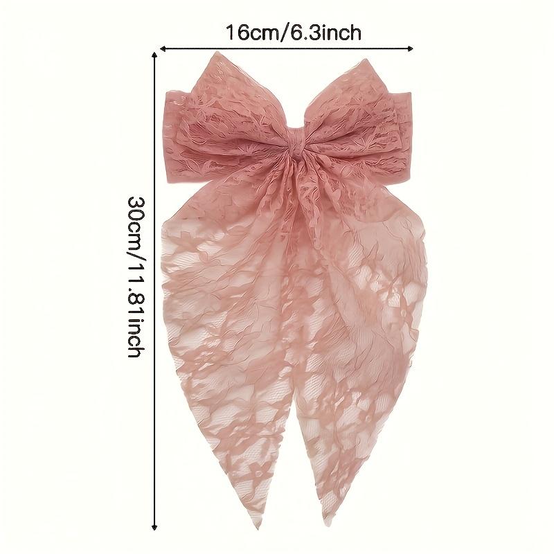 6Pcs Elegant Lace Bow Hair Clips, Suitable For Weddings, Parties, Everyday Use, Valentine's Day Gifts, Women'S Hair Accessories, Durable Hair Clips