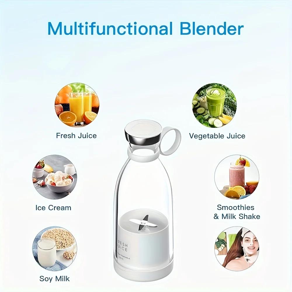 1pc-Multifunctional Portable Electric Juicer & Blender–Perfect for Milkshakes, Smoothies & Fresh Juices, Household Kitchen Tool