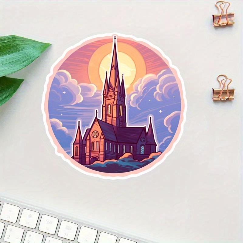 Church Stickers, Power of Faith Stickers Durable for Laptop, Car, Luggage, Skateboard & More - Perfect for Teens, Adults, Creative Decor & Gifting