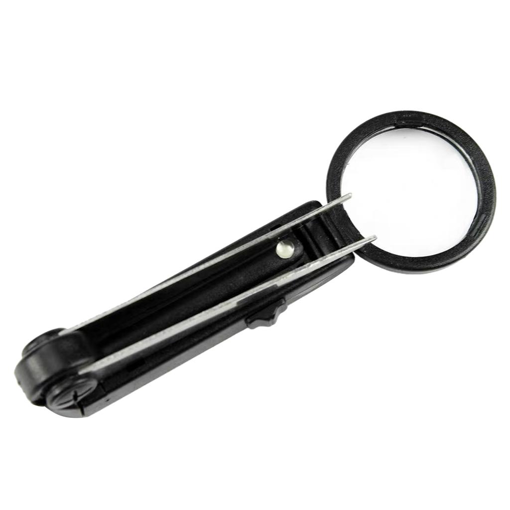Portable 8x Magnifying Glass Multifunctional Magnifying Glass Tweezer Magnifying Glass Repair Tools for Jewelry Repair