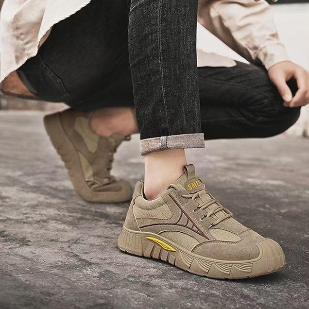 Chaussures de travail pour hommes 2025 automne nouveau à semelle épaisse résistant à l'usure respirant chaussures de protection du travail pour hommes chaussures de sport décontractées chaussures décontractées