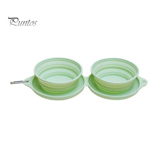 

Складная миска для домашних животных, противоскользящая, силиконовая, складная, переносная, для собак, кошек, для путешествий, еды, воды, миска для кемпинга, походов, пикников зелёный