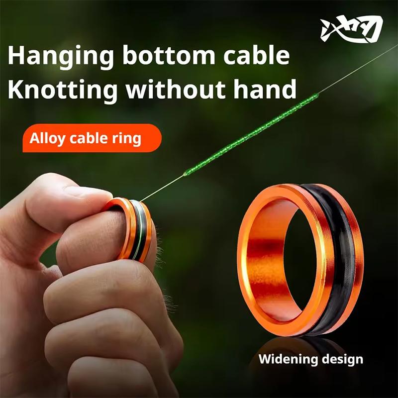 1Pc Aluminum Alloy Fishing Tool Fishing Line Puller With Anti-Slip Rubber Ring Fast Line Cutting For Easy Line Pulling Loop