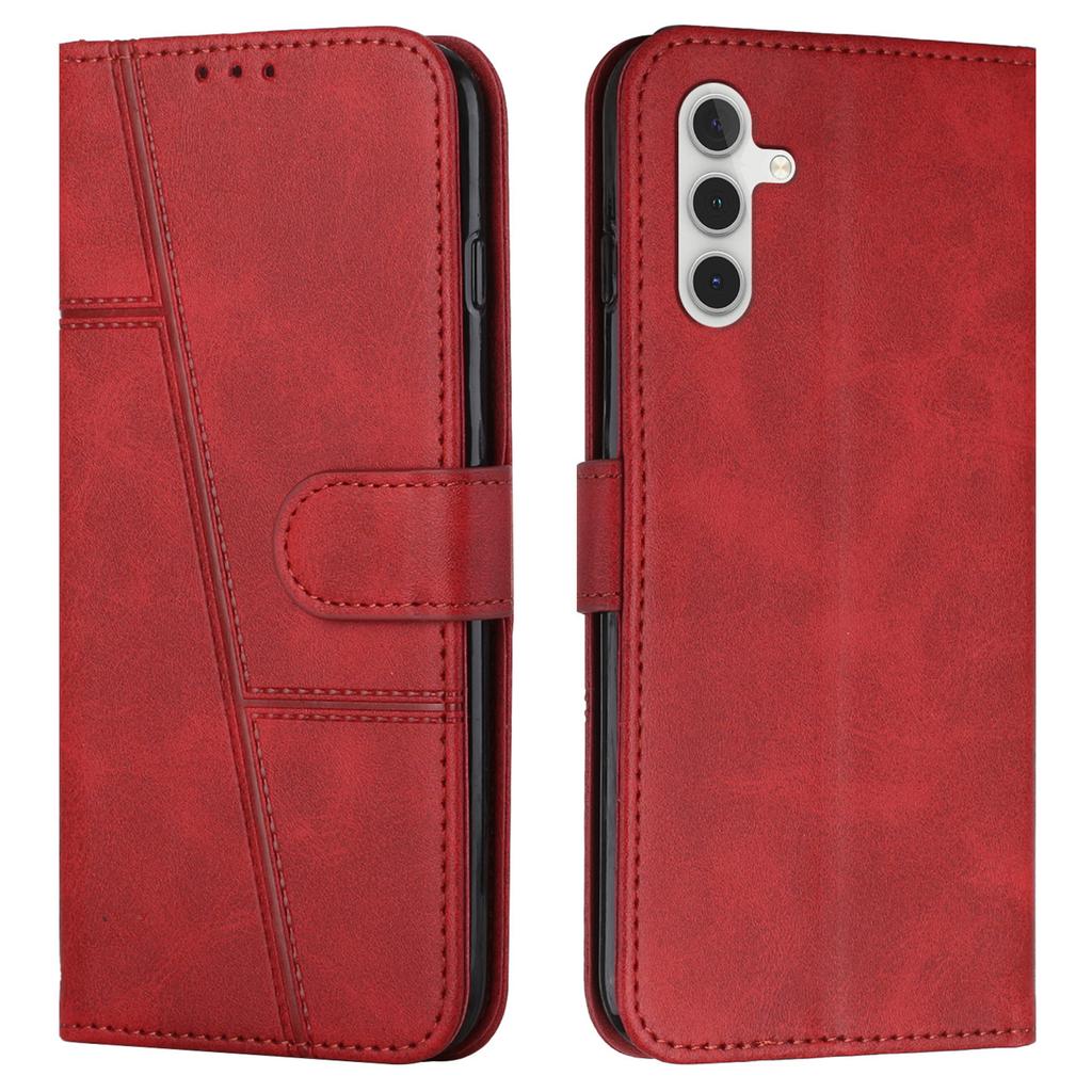 For Samsung Galaxy S25 FE Leather Phone Case Foldable Stand Wallet Flip Cover with Strap