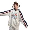 American Retro Contrasting Goldfish Hooded Sweater Men's and Women's New Autumn and Winter Loose Couple Tops