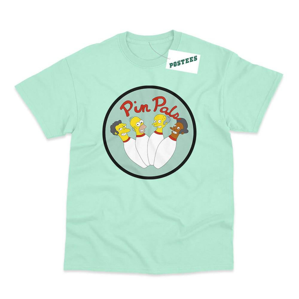 Pin Pals Bowling Team Inspired By The Simpsons DTG Printed T-Shirt