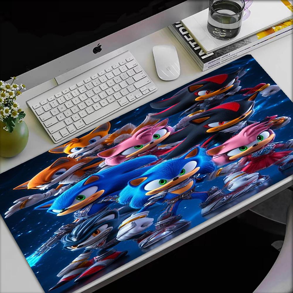 Sonic Theme Mouse Pad, Non Slip Rubber Base, Multifunctional Office & Home Decor, Perfect for Workspace Personalization.