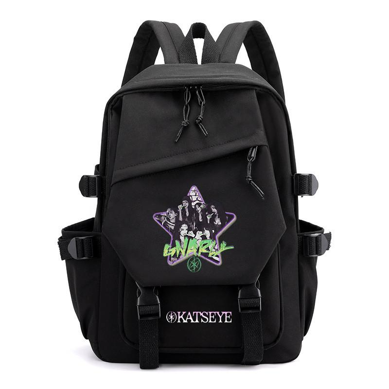 Unisex KATSEYE Printed Backpack Student School Waterproof Children Casual Canvas Nylon Bag