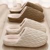 Fashion Cotton Slippers 2025 New Autumn and Winter Home PU Leather Waterproof Plush Warm Cotton Mop