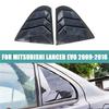 Carbon Fiber Look Rear Side Window Louver Cover For 09-16 Mitsubishi Lancer EVO