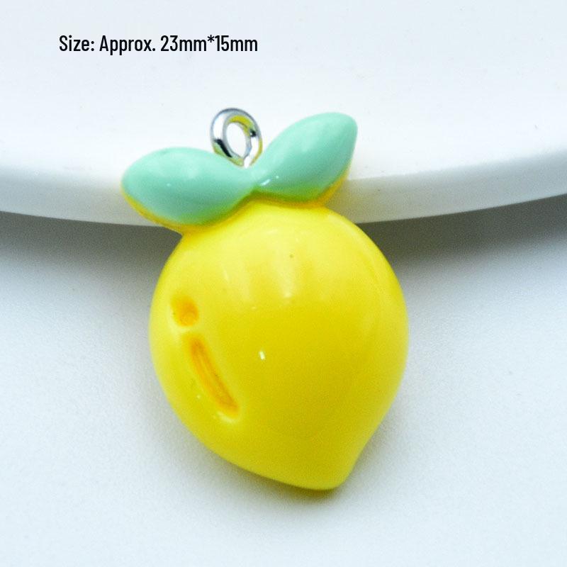 Colorful Resin Fruit Earrings: Cherry, Strawberry & Avocado Pendants for DIY Jewelry & Keychains