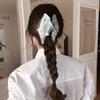 Triangular Clip Satin Shell Bow Hair Clip, Women's New Back Head High-end Shark Clip Hair Accessory