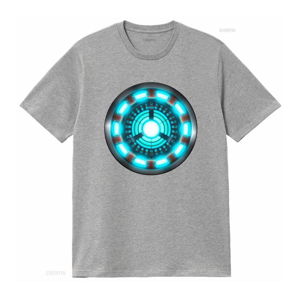 Arc Reactor Fun Design Mens T Shirt Cool Sci Fi Inspired Print for Tech Lovers Vintage Washed Casual Stylish Streetwear Unisex
