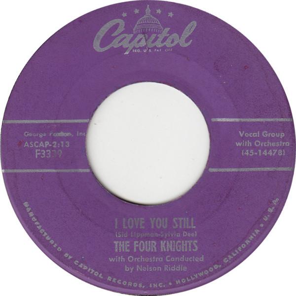

7inch Record FOUR KNIGHTS - I Love You Still / Happy Birthday, F3339 CAPITOL 1956 US Pop Used