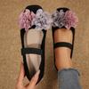 Fashion Flower Mary Jane Shoes Women's Small Inside Heightened One Strap Single Shoes