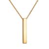 Custom Engraved Minimalist Cylinder Bar Necklace in Stainless Steel
