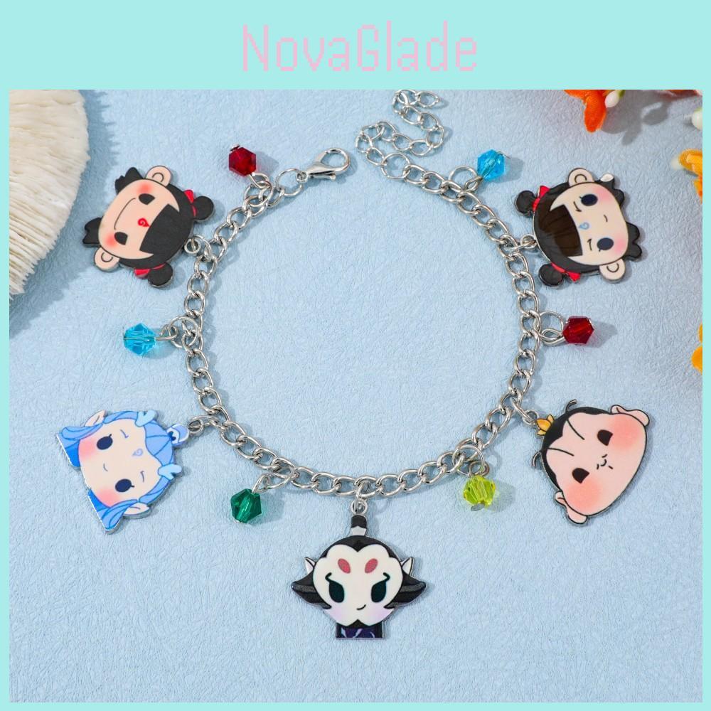 Nezha Ao Bing Cartoon Charm Bracelet With Zinc Alloy Pendant For Gift Giving