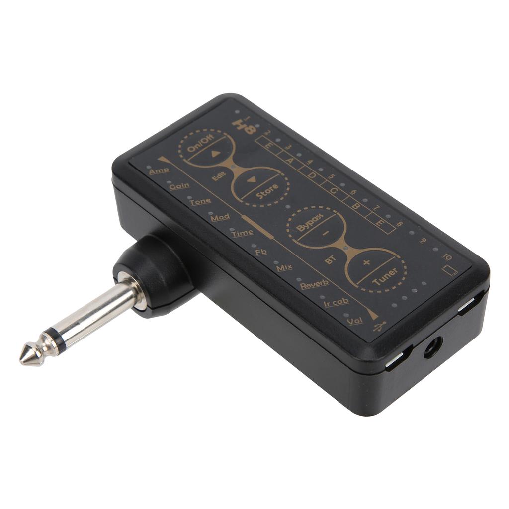 Guitar Headphone Amplifier Chargeable Recordable Portable Distortion Sound Card Effect Amp