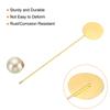 uxcell Round Brooch Pins, 80mm Metal Tray Stick Lapel Pins with Long Needle Clips for Women and Men, Badges, Scarves, and Hats, Gold Tone, 30 Pieces