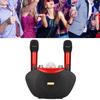Bluetooth Karaoke Speaker Portable Colorful Light Karaoke Machine Set with 2 Wireless Mic for Party