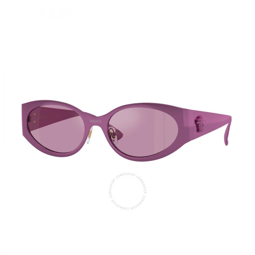 Versace Violet Mirror Silver Oval Ladies Sunglasses Ve2263 1503ak 56