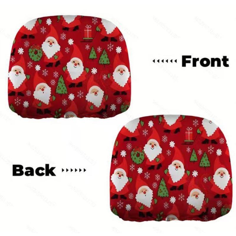 2PCS Funny Cartoon car headrest Cover, Cute Funny Eyes, Suitable for Halloween, Christmas car Universal Elastic Models Funny Decoration