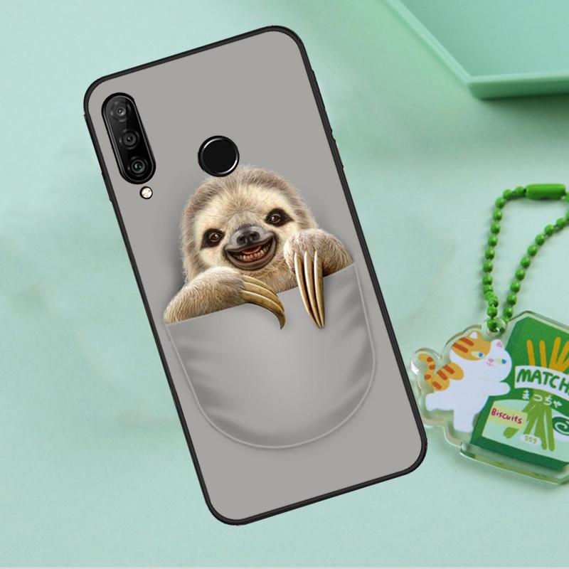 Kawaii Cute Sloth Face For Huawei Nova Y90 Y70 Y60 Y61 Y91 Y72 9 10 SE 12i 12s 11i 5T P60 Pro P20 P30 P40 Lite Case
