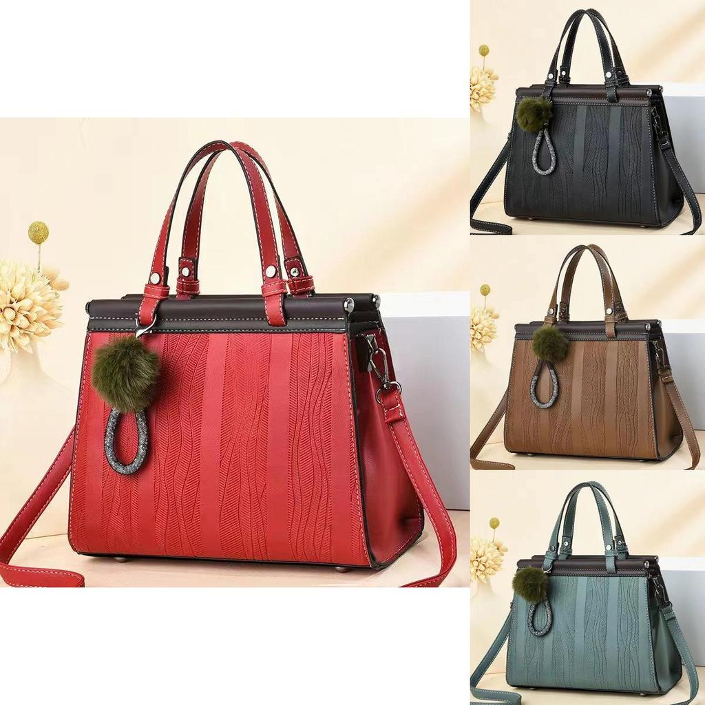 Fashionable Retro Striped Handbag In Multiple Colors For Everyday Use Perfect For Moms