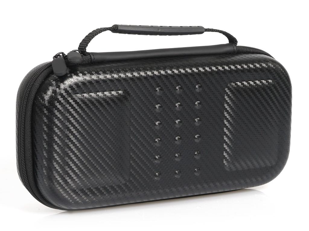 AmazonBasics Nintendo Switch Trage Tasche Fassungsvermögen 10 Haupteinheiten und x x Schwarzes Etui, Schlank, Karten, 26,19 5,99 13,31 cm,