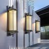 2025 Chinese Style Solar LED Outdoor Wall Sconce - Antique Villa Front Door Lamp, Super Bright