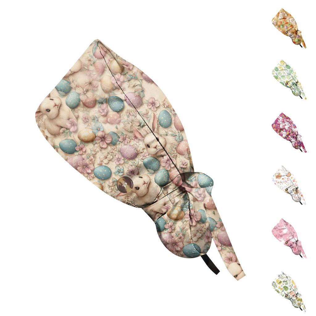 Fashionable Print Work Cap, Casual Women's Ponytail Cap, Wash Cap, Baotou Cap