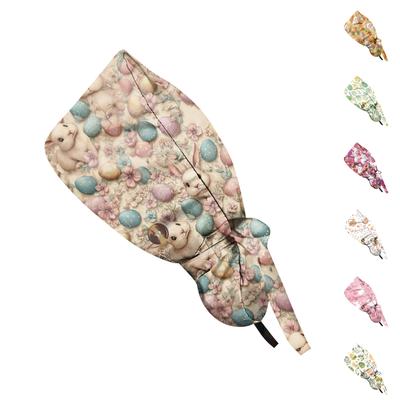 Fashionable  Print Work Cap, Casual Women's Ponytail Cap, Wash Cap, Baotou Cap