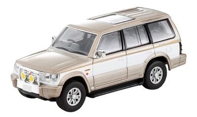 Tomica Limited Vintage Neo Mitsubishi Pajero Mid Roof Wide Super Exceed 91 Finished Product 314783 1/64 LV-N189c Beige/White