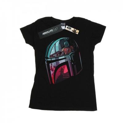 Womens/Ladies The Mandalorian Mandalore Helmet Reflection Cotton T-Shirt
