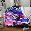 1Pc Pop Demon Hunters Flannel Blanket, Soft And Comfortable, Casual Warm, Camping Travel, Christmas, Halloween Xmas Gift N1247