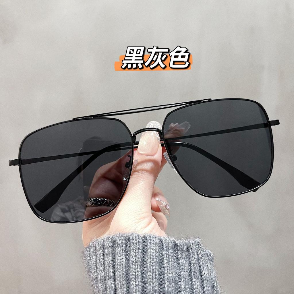 New Fashion Enlarged Double Beam Men's Cycling Sunglasses Big Face Thin Toad Glasses Ruffian Handsome Sunglasses Women