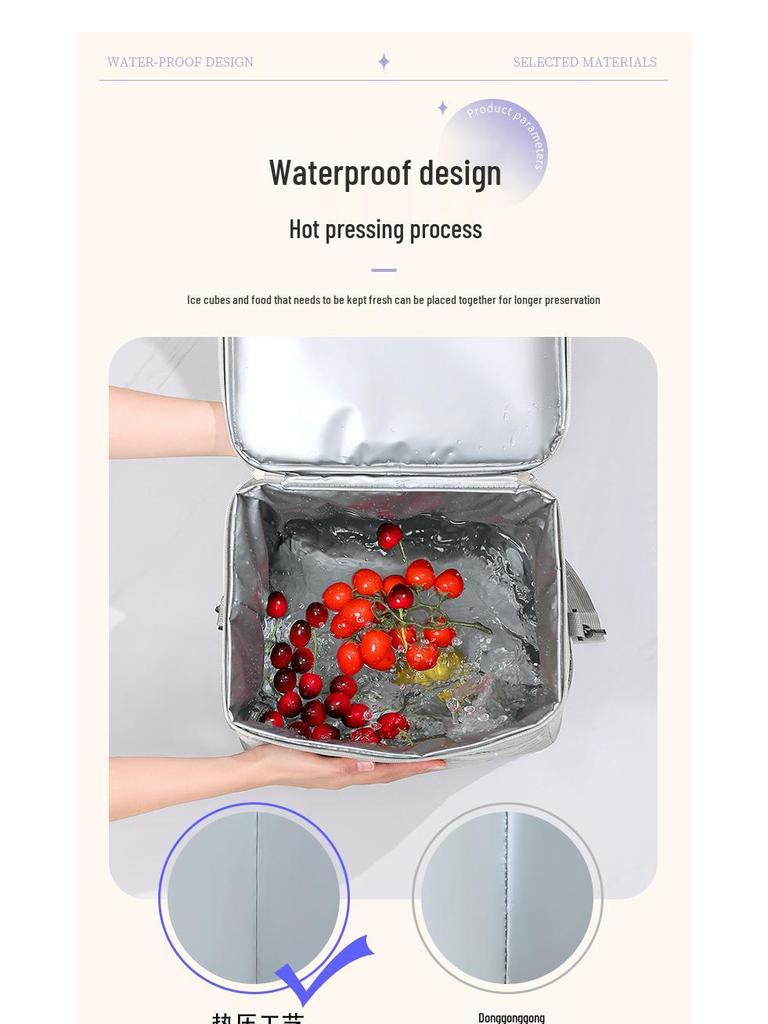 Waterproof Outdoor Picnic Bag: Large Capacity, Insulated, Leakproof, Single Shoulder Design