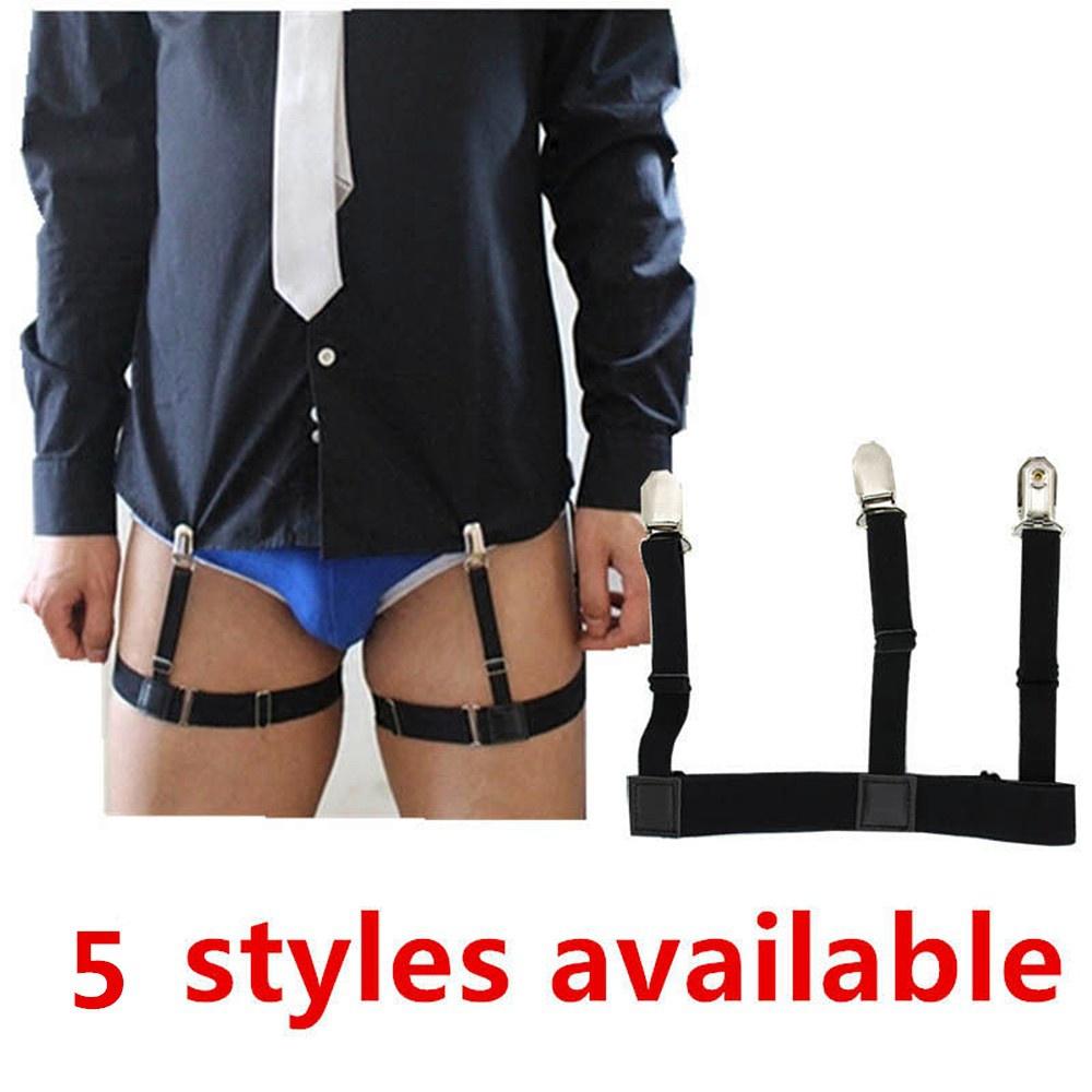 2pcs Mens Stays Holders Shirt Garter Non-Slip Locking Clamps Uniform Elastic 2pcs Mens Stays Holders Shirt Garter Non-Slip Locking Clamps Uniform Elastic