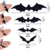 Halloween Decoration 3D Black PVC Bat Halloween Party DIY Decor Wall Sticker Bar Room Halloween Party Scary Decos Props