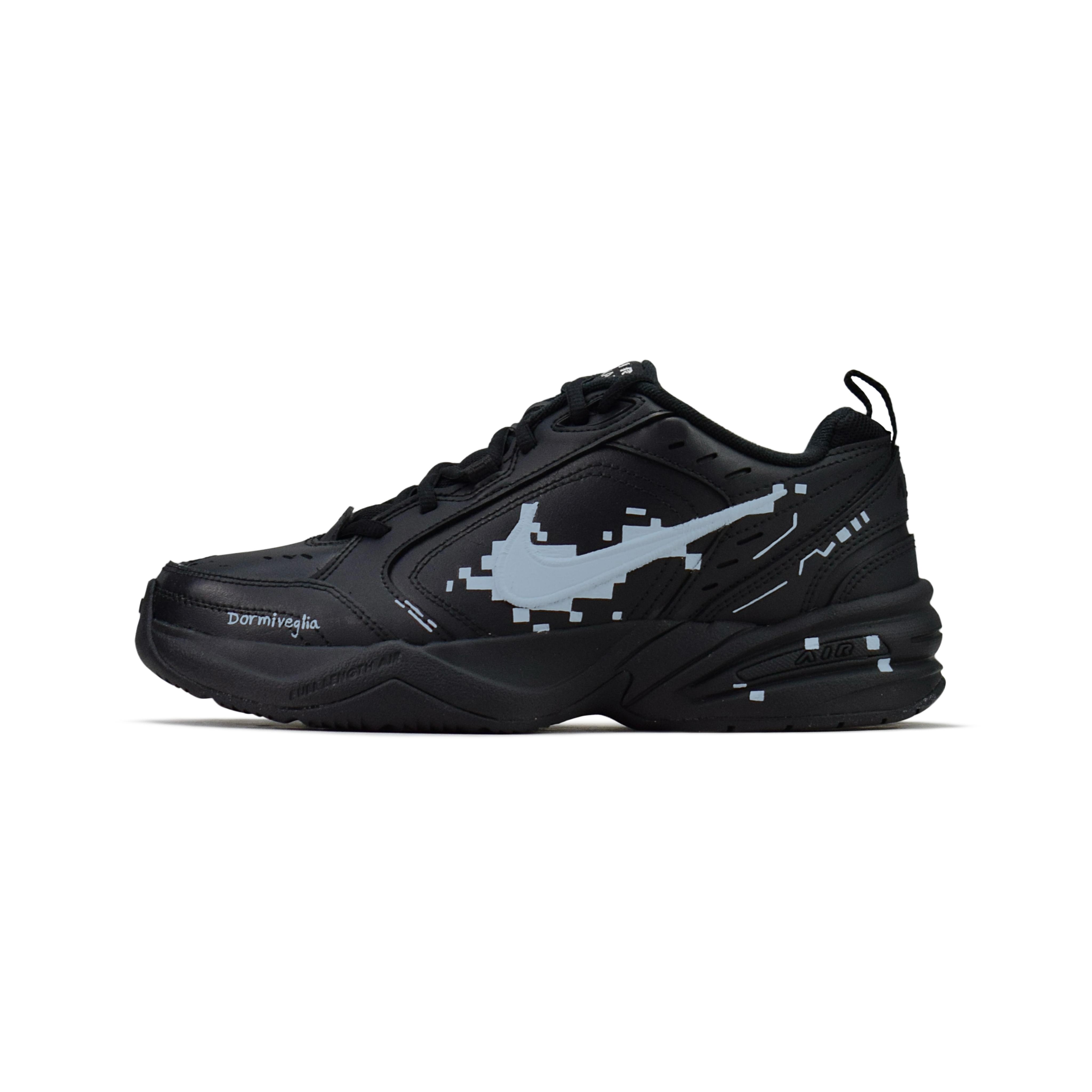 

Nike Air Monarch 4 Cushioning, Wear Resistant Low top Chunky Sneakers Unisex Black Blue 415445-001(Team462-) 39