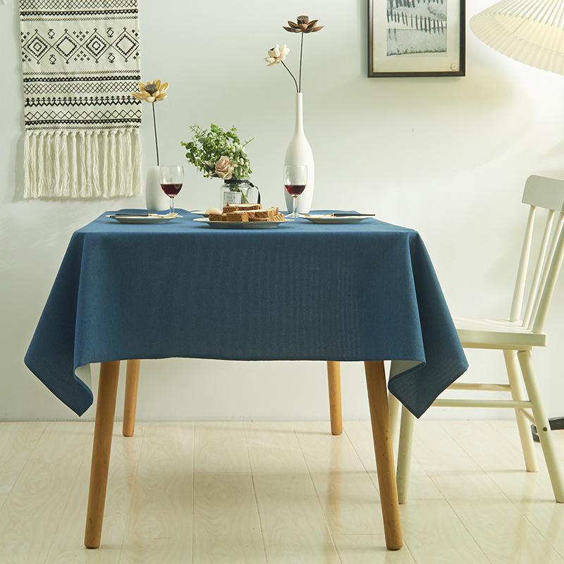 Nordic Minimalist Solid Color Tablecloth Water-resistant and Oil Resistant Restaurant Tablecloth Available in Multiple Colors
