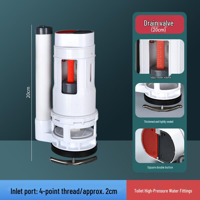 Adjustable High-Pressure Toilet Tank Water Fitting Set