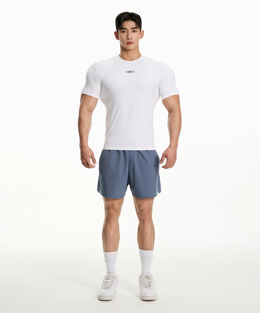BORN TO WIN Symbol B Compression Short Sleeve [White]